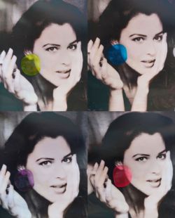 春晚王菲同款丹麦Monies虾片亚克力超质感夸张大耳环耳夹多色