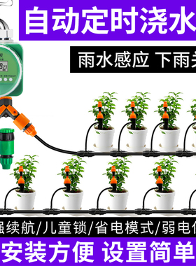 自动定时浇水器浇花神器喷淋浇灌系统家用滴灌浇花器花园智能灌溉
