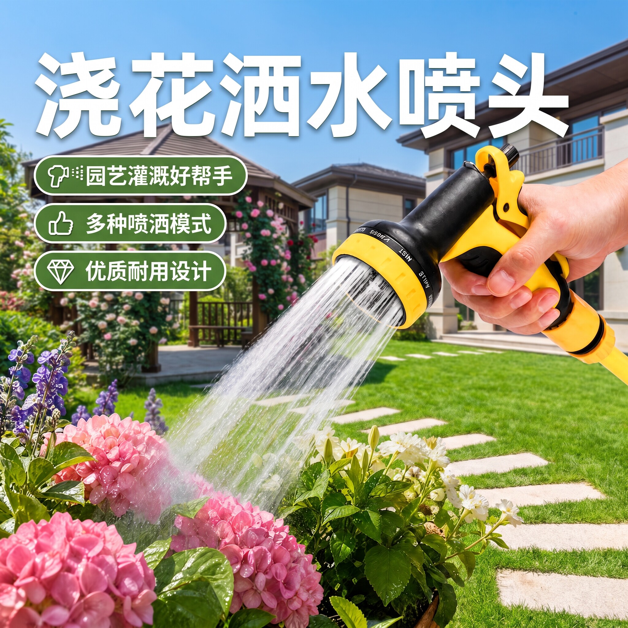 浇花洒水水枪水管软管浇水喷头图片