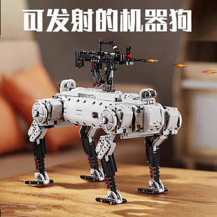 德国遥控机械狗编程积木军事电动机器狗拼装玩具男孩生日礼物