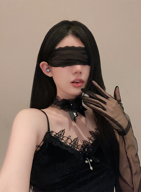 神秘感*蕾丝眼罩性感情调纯欲蒙眼面罩禁欲系黑色蕾丝眼罩情侣