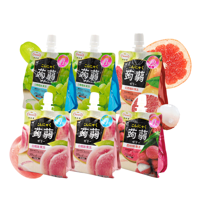 國產(chǎn)塔啦蜜蒟蒻吸吸果凍休閑小零食150g*6袋裝