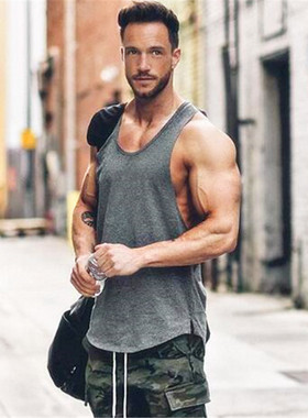 nk top men fitness shirt muscle guys sleeveless vest Tanktop