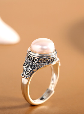 印尼巴厘岛雕花纹天然淡水珍珠