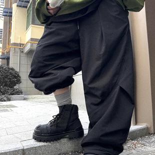 黑色棉裤 轻盈速干防风面料宽松弯刀大版 厚绒滑雪卫裤 Aurocean