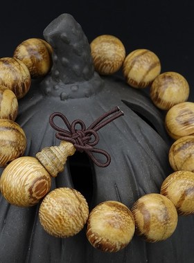 单圈黄花梨木文玩民族风佛珠手链