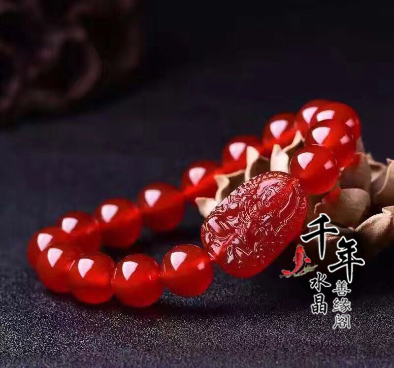 红玛瑙生肖本命佛八大守护神手链