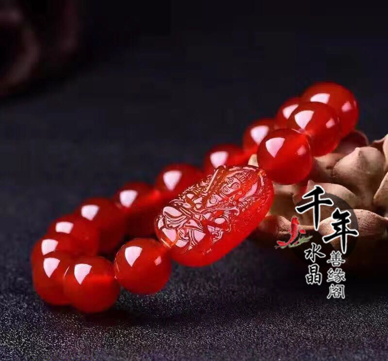 红玛瑙属牛本命佛八大守护神手链