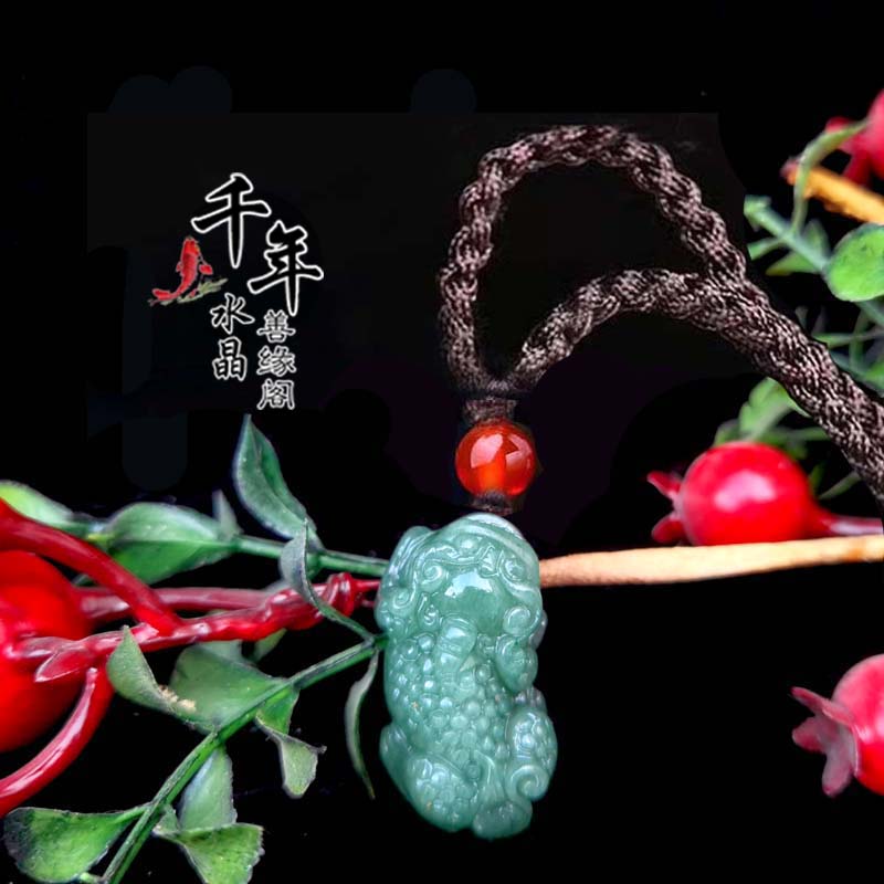 天然东陵玉貔貅吊坠招财聚财