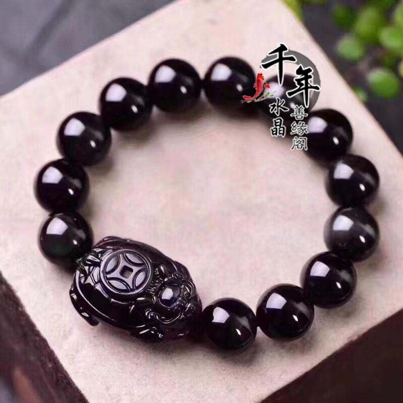 天然黑曜石龙龟手链彩眼 黑曜石龙龟手串男女招财守财聚财男女款,饰品/流行首饰/时尚饰品新,手链,淘宝优惠券,粉丝福利购,淘宝优惠卷