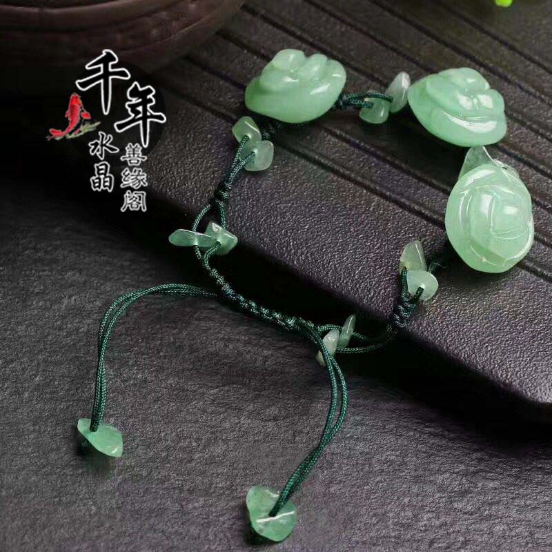 手工编织绳天然东陵玉