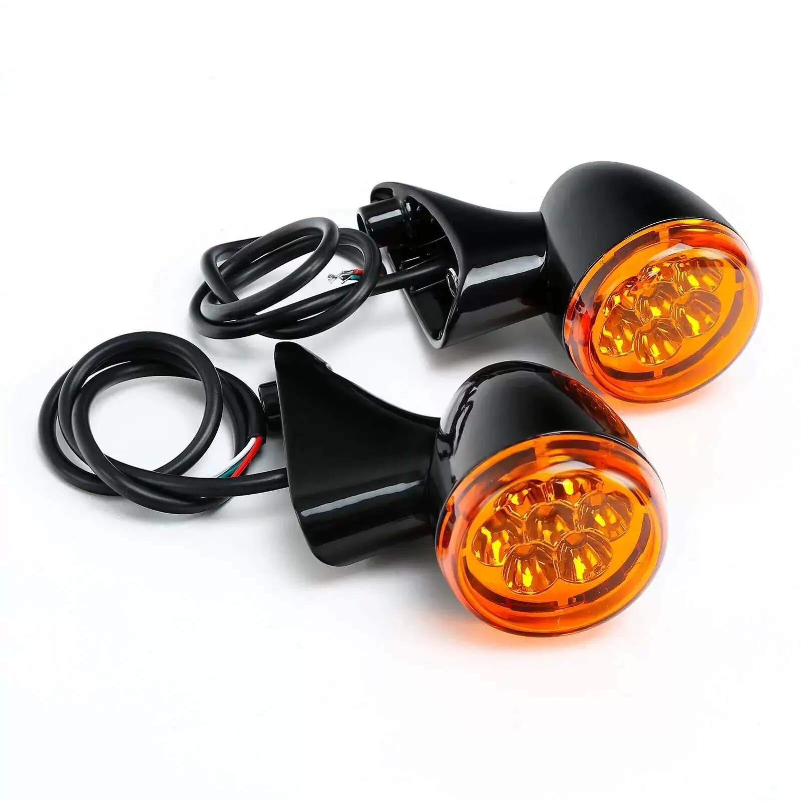 适用哈雷双灯滑翔公路滑翔CVO改装前转向灯 LED信号灯提示灯15-23