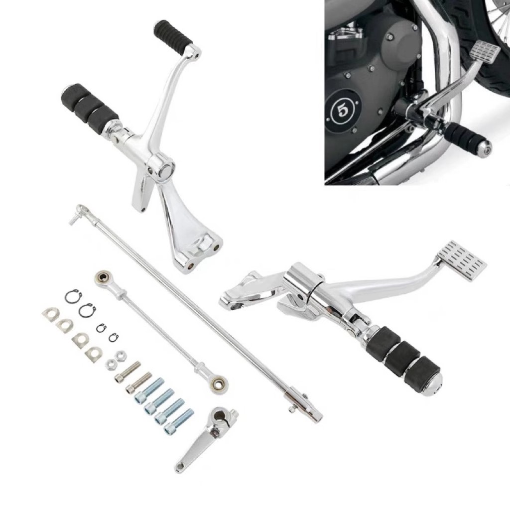适用于哈雷883XL1200 X48改装前置脚踏总成改装前置挂挡杆刹车杆