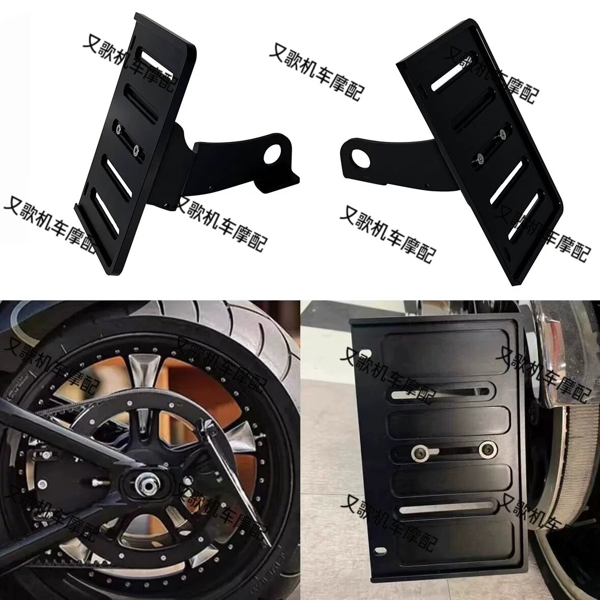 适用于哈雷运动者XL883 1200 X48戴娜侧牌架 牌照架 侧移后牌架