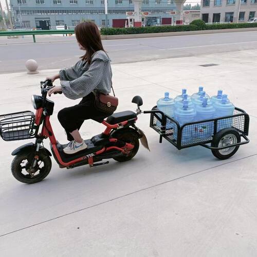 网红小拖车电动车自行车