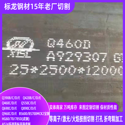 低温高强板Q460ND高强板Q690D按尺寸切割Q460NE材质按图下料