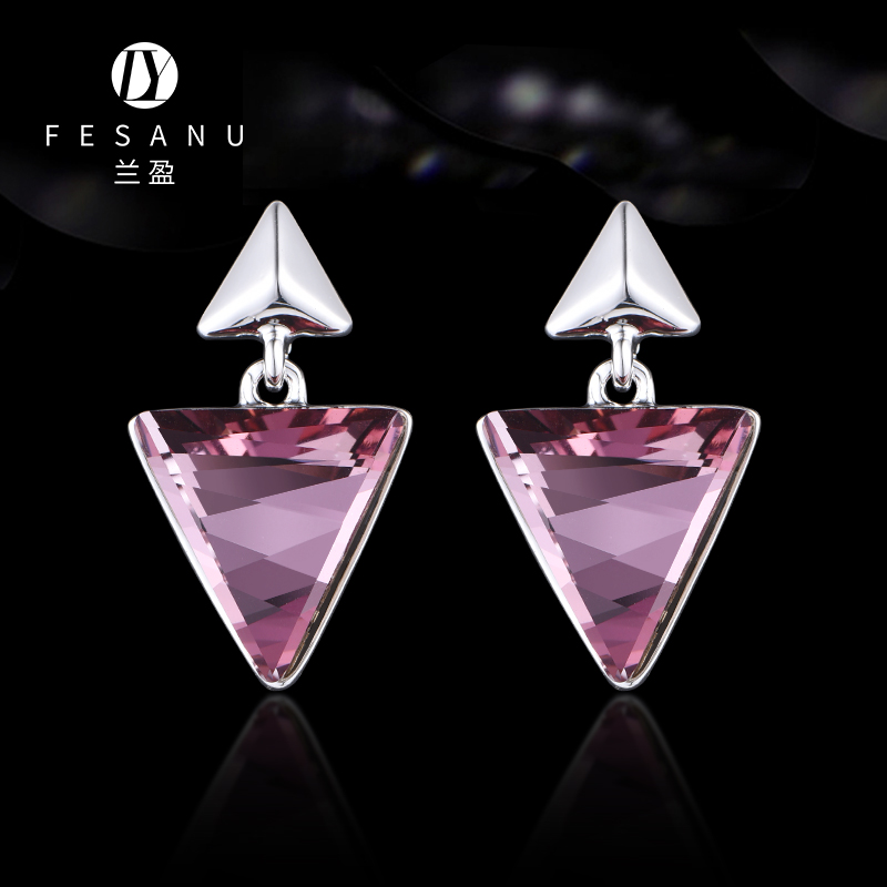 兰盈奥地利水晶耳环轻奢小众