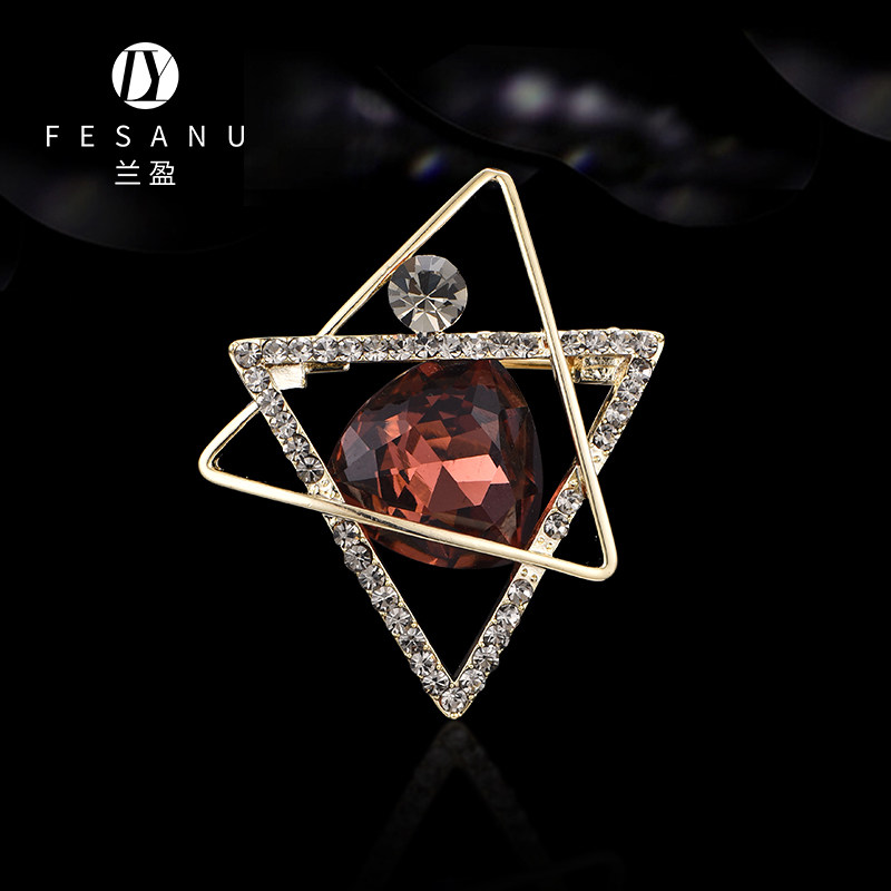 【新品】奥地利水晶星芒胸针 2025新款轻奢小众胸花高档女丝巾扣