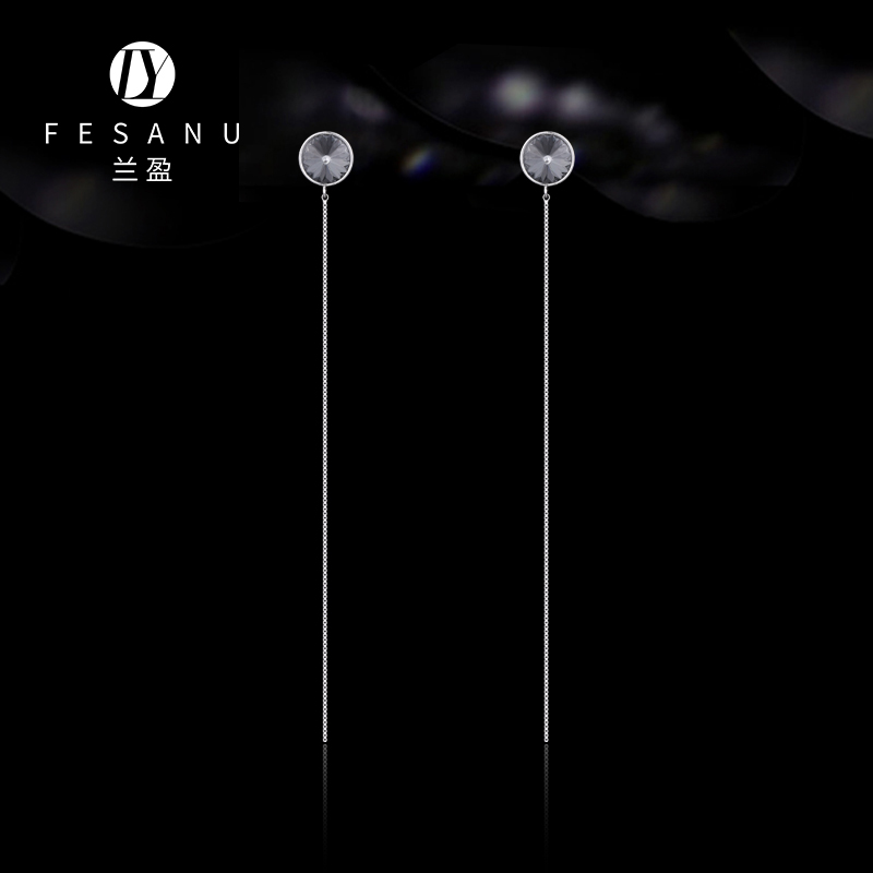 兰盈奥地利水晶耳环长款耳坠