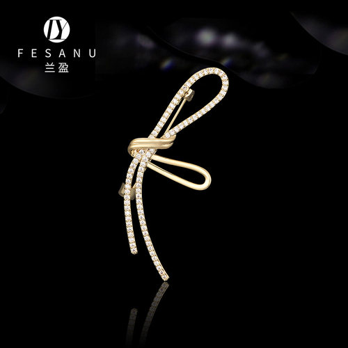 兰盈原创设计蝴蝶结胸花