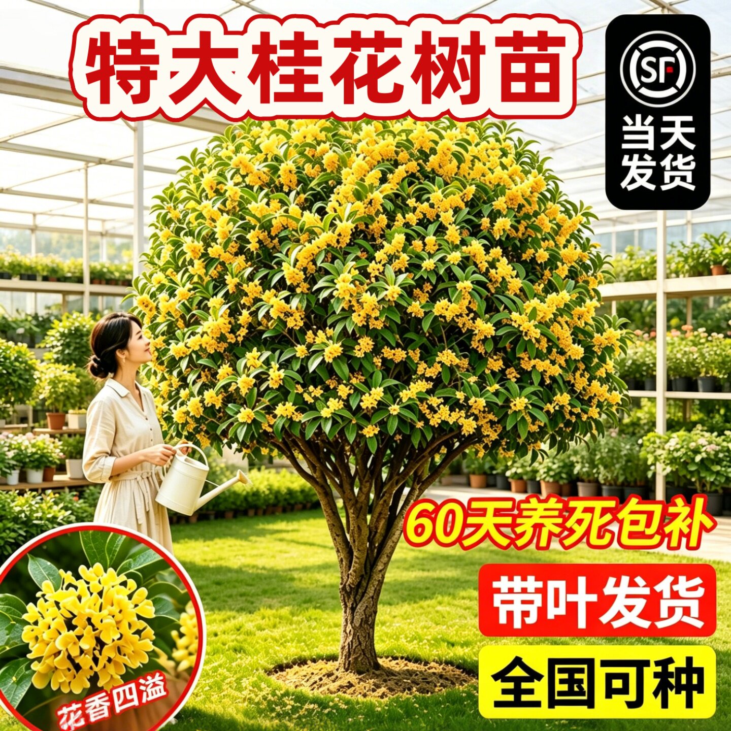 金桂桂花树苗四季老桩花卉八月桂室外地栽绿植好养阳台浓香型植物