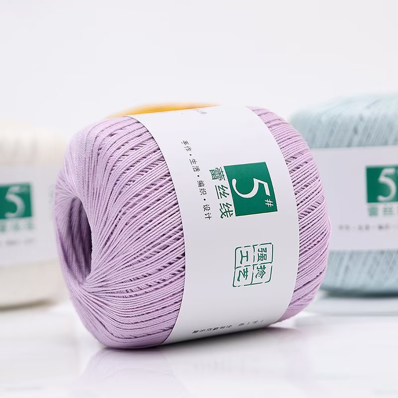 5号蕾丝线中粗纯棉丝光钩织DIY