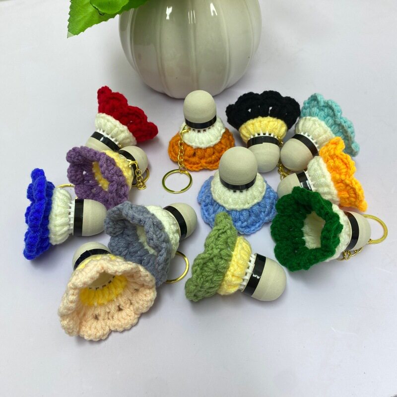 夜市地摊跨境羽毛球背包钥匙扣饰品手工编织礼物手作编织成品挂件