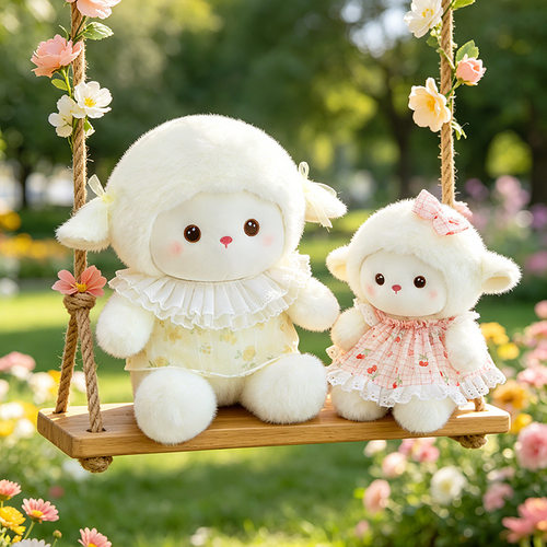 可爱奶芙小羊毛绒公仔送女友