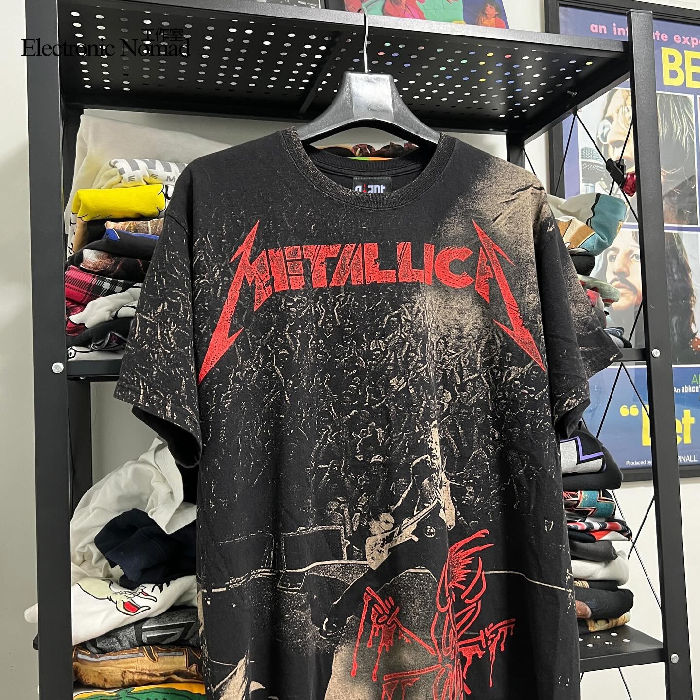 EN水洗大师Metallica 金属乐队210g美潮Short shirt 短袖T恤高街