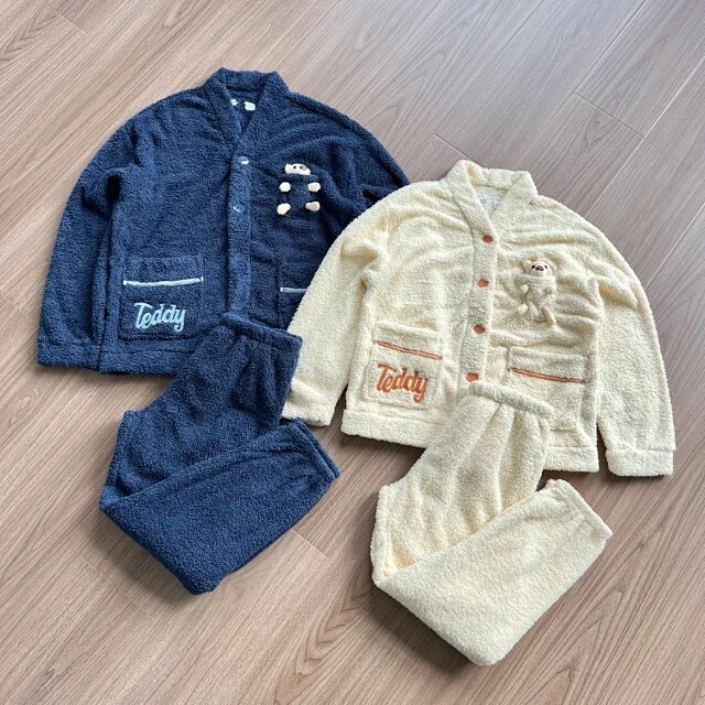 可拆卸玩偶小熊!加厚珊瑚绒 保暖舒适秋冬家居服睡衣睡裤 男女款