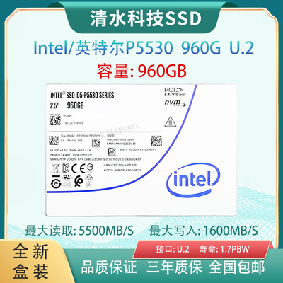 英特尔P5530960GU.2固态硬盘NVME