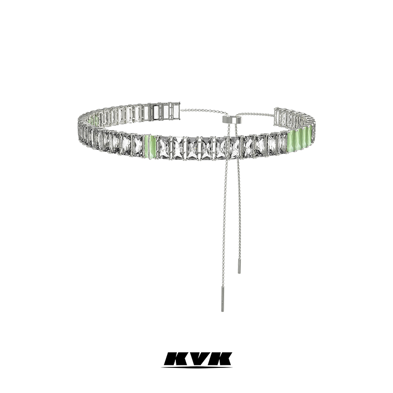 kvk轻奢项链桃花简约气质锆石