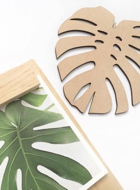 木质龟背叶摆件家居实木