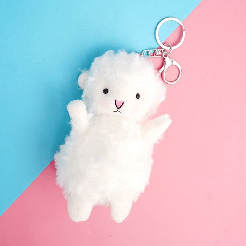 小羊挂件网红ins小绵羊公仔挂件刻字羊毛绒玩偶书包挂饰少女心