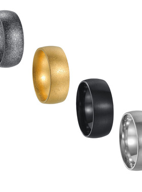 KANZAO简约时尚饰品戒指套装拉丝沙面复古做旧戒指