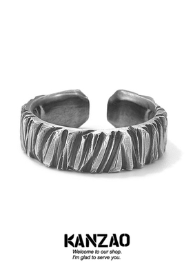 kanzao山无棱素圈情侣手工刻字