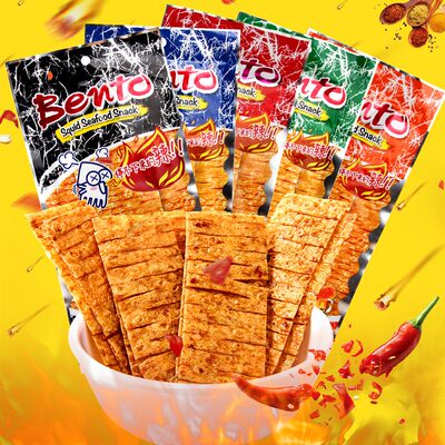 泰国进口 Bento拌多乐超味鱿鱼片 手撕鱿鱼干网红零食品 20g
