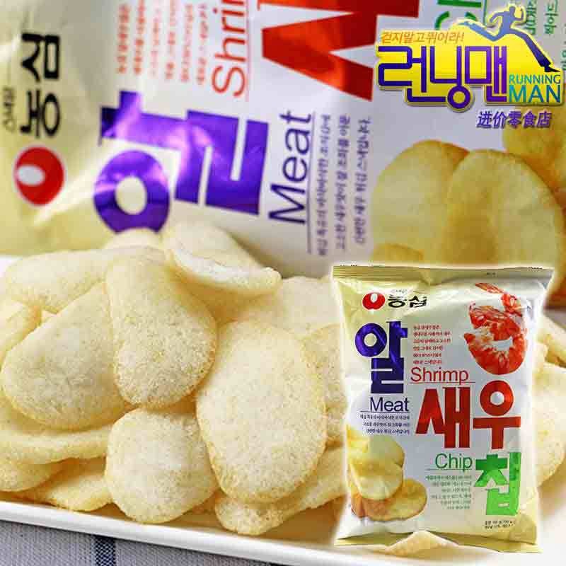 韩国进口 膨化虾条 农心虾片虾味脆脆片 香脆虾片 68克