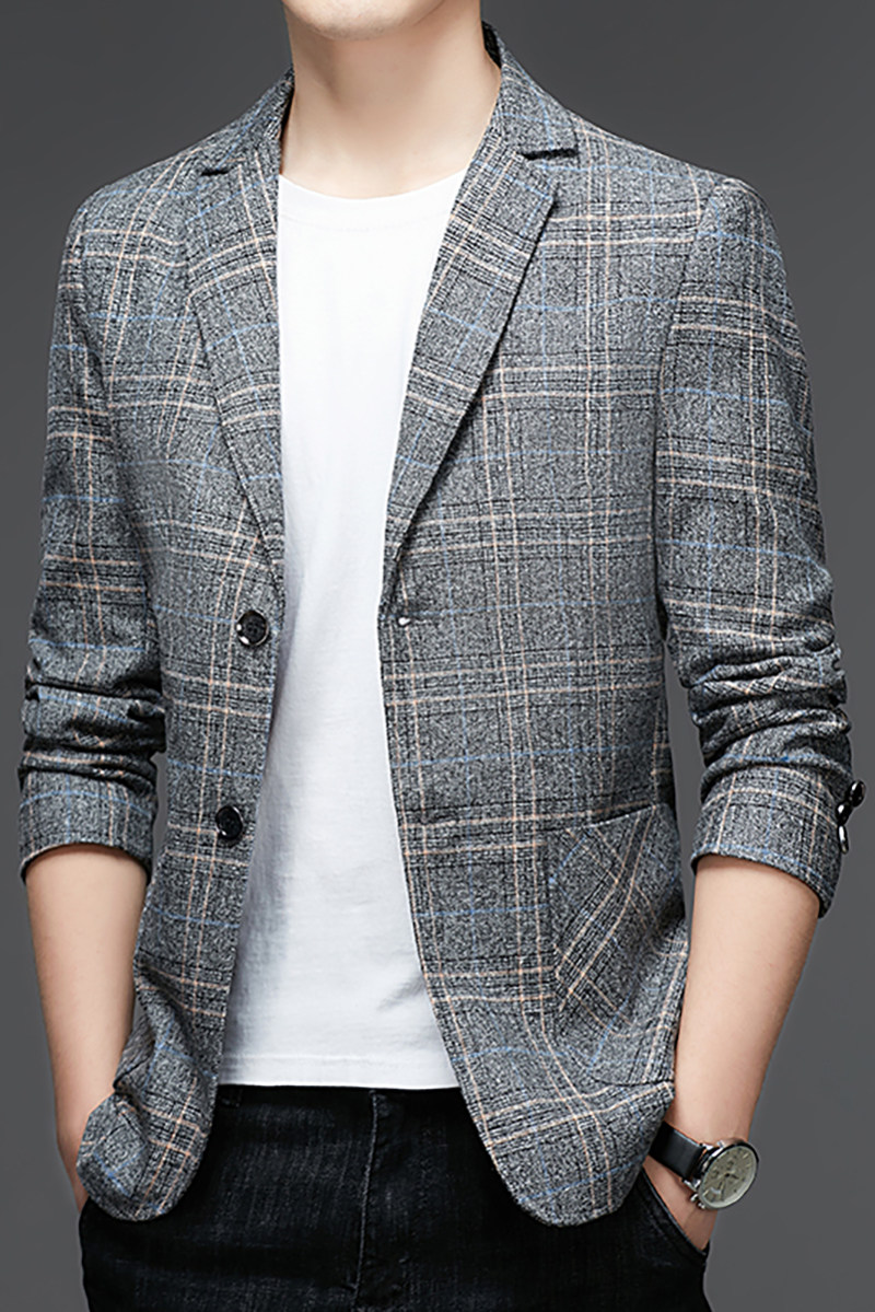 2023春款男士上衣中青年流行修身潮流西服P105,男装西服,电商D223-1