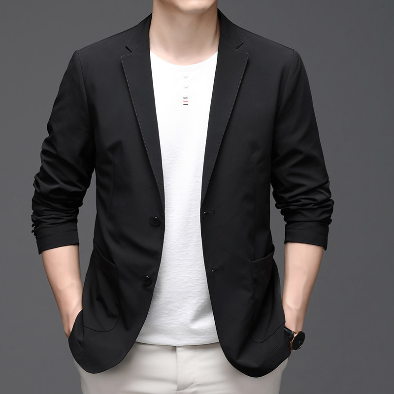 2023春款男士上衣中青年流行修身潮流西服P175,男装西服,电商D223-1
