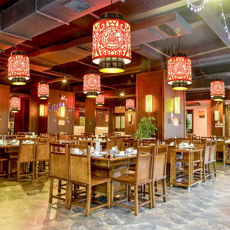 创意羊皮小吊灯中国风火锅店餐厅装修灯具中式饭店吊灯仿古灯笼灯