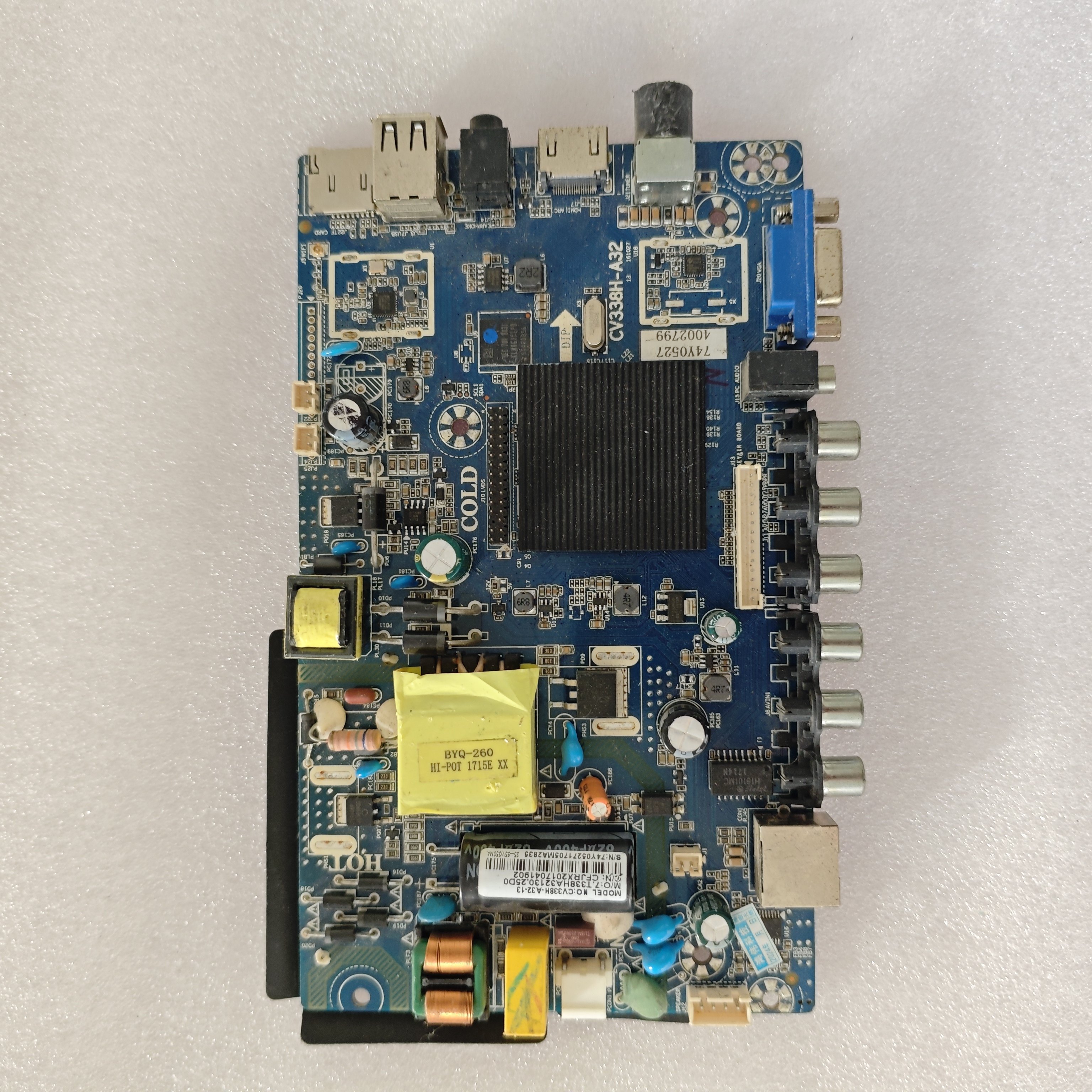 原装CV338H-A32主板TP.MS338/628M.PB818 P45-338V3.0电视QT552HP