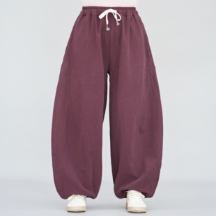 感恩太极2026春季新款棉麻太极裤女宽松舒适太极拳武术训练裤子男