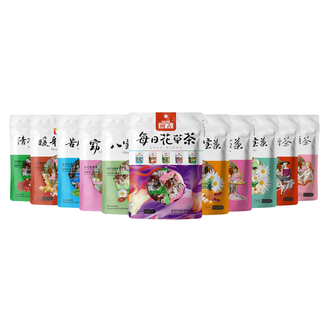 开古龙井八宝茶窈窕纤衡清火丽颜山楂百合女人金银花陈皮菊花玫瑰