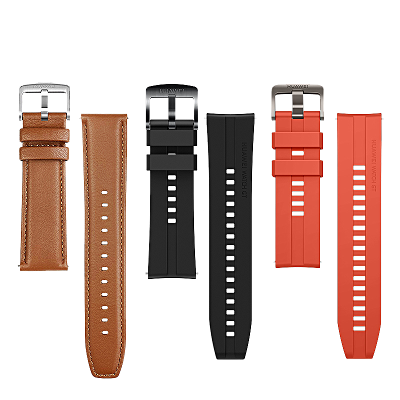 适用华为手表原装表带WATCH GT6/GT3/GT4/GT5 Buds 4pro男款22mm运动款手表带手表真皮硅胶氟橡胶防水表带