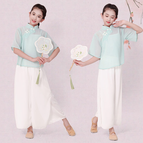 外婆桥舞蹈服儿童小城谣演出服装