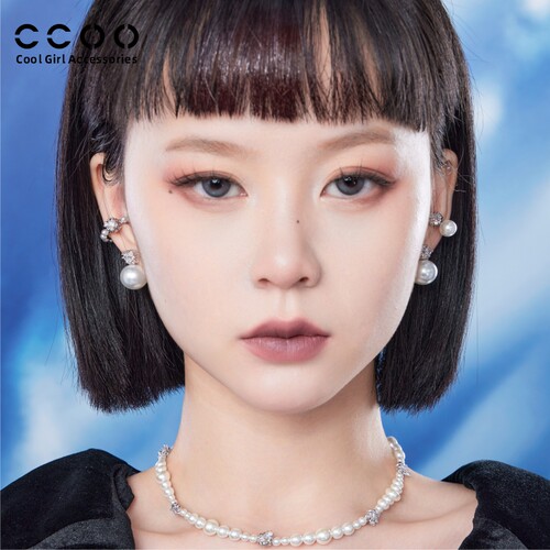 CCOO925银针天然黑玛瑙耳钉耳夹