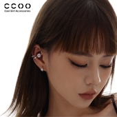 显眼百搭 CCOO设计师闪钻耳夹女无耳洞耳骨夹假耳蜗钉耳挂耳饰