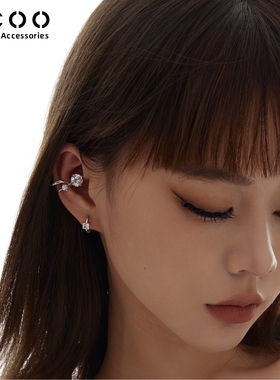 显眼百搭！CCOO设计师闪钻耳夹女无耳洞耳骨夹假耳蜗钉耳挂耳饰