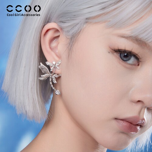 CCOO925银针前后戴两用耳钉